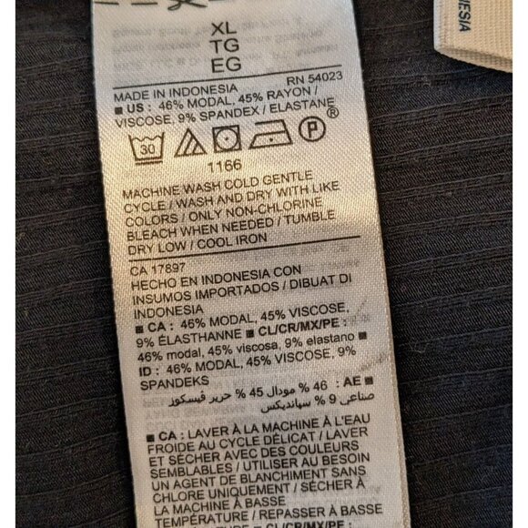 Old Navy Ribbed Wide Leg Pants Womens Size XL Black Flowy Pull On Stretch Comfy - Picture 4 of 4